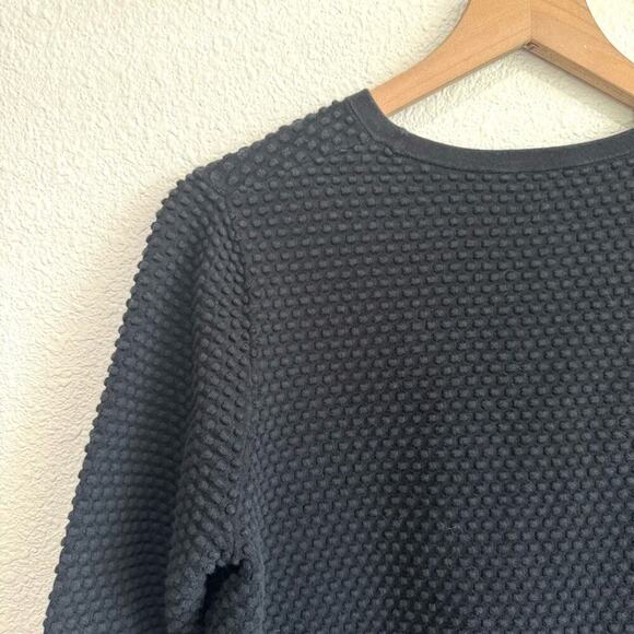 Cos Women's Large Pullover Sweater Textured Black Casual Cotton Comfy Minimal - Picture 6 of 9
